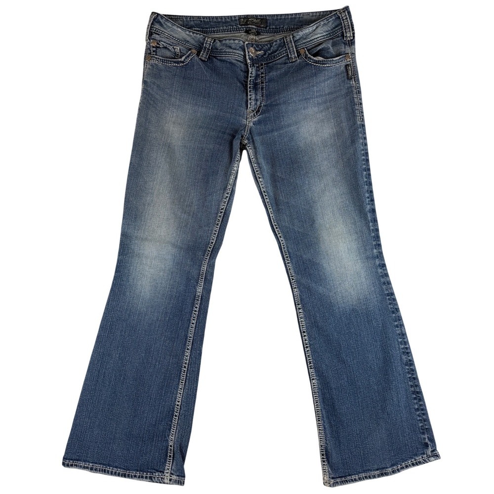Silver Jeans Co Suki Surplus Jeans Womens W36 L32 Blue Bootcut Mid Rise Stretch